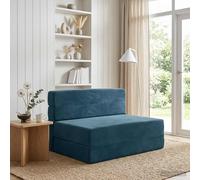 vidaXL Sofá Cama Plegable Azul 70 x 72 x 60 cm Tela