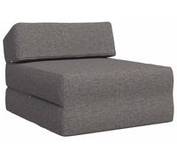 vidaXL Sofá cama plegable, color gris claro, 60 x 70 x 41 cm, tapizado en tela