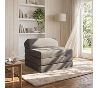 vidaXL Sofá Cama Plegable Gris Claro 200 x 70 x 10 cm Tela