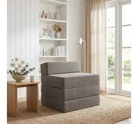 vidaXL Sofá Cama Plegable Gris Claro 200 x 70 x 15 cm Tela de Pana