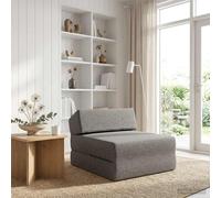 vidaXL Sofá cama plegable, color gris claro, 60 x 70 x 41 cm, tapizado en tela