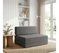 vidaXL Sofá Cama Plegable Gris Claro 70 x 72 x 60 cm Tela