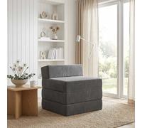 vidaXL Sofá cama plegable, color gris oscuro, 200 x 70 x 15 cm, tapizado en terciopelo