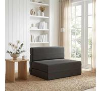 vidaXL Sofá Cama Plegable Gris oscuro 70 x 72 x 60 cm Tela