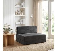 vidaXL Sofá Cama Plegable Gris oscuro 70 x 72 x 60 cm Tela