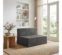 vidaXL Sofá Cama Plegable Gris oscuro 70 x 80 x 60 cm Tela