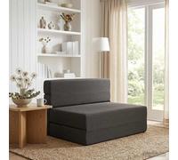 vidaXL Sofá Cama Plegable Gris oscuro 70 x 80 x 60 cm Tela