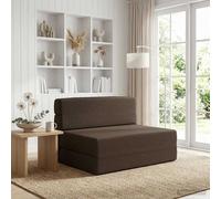 vidaXL Sofá cama plegable, color taupé, 70 x 72 x 60 cm, tapizado en tela