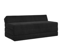 vidaXL Sofá Cama Plegable Negro 120 x 60 x 49 cm Tela