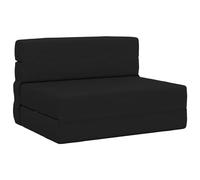 vidaXL Sofá Cama Plegable Negro 190 x 100 x 15 cm Tela, Sofá Ajustable, Cama Plegable, Muebles Modernos, Ahorro de Espacio, soluciones de Asiento Interior