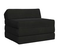 vidaXL Sofá Cama Plegable Negro 200 x 70 x 10 cm Terciopelo
