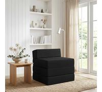 vidaXL Sofá Cama Plegable Negro 200 x 70 x 15 cm Tela