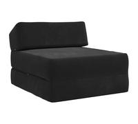 vidaXL Sofá Cama Plegable Negro 60 x 70 x 41 cm Tela