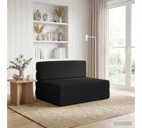 vidaXL Sofá Cama Plegable Negro 70 x 72 x 60 cm Tela