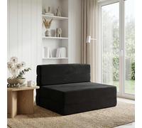 vidaXL Sofá Cama Plegable Negro 70 x 80 x 60 cm Tela