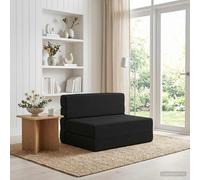 vidaXL Sofá Cama Plegable Negro 70 x 80 x 60 cm Tela