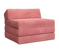 vidaXL Sofá Cama Plegable Rosa 200 x 70 x 10 cm Terciopelo