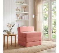 vidaXL Sofá Cama Plegable Rosa 200 x 70 x 15 cm Terciopelo