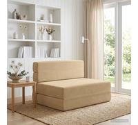 vidaXL Sofá cama plegable, verde gris, 70 x 72 x 60 cm, tapizado en tela