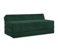 vidaXL Sofá Cama Plegable Verde oscuro 120 x 60 x 49 cm Tela