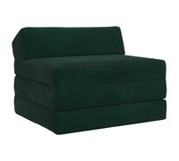 vidaXL Sofá Cama Plegable Verde oscuro 200 x 70 x 10 cm Terciopelo