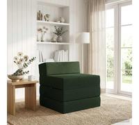 vidaXL Sofá Cama Plegable Verde oscuro 200 x 70 x 15 cm Tela