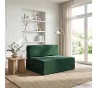 vidaXL Sofá Cama Plegable Verde oscuro 70 x 72 x 60 cm Tela