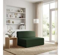 vidaXL Sofá Cama Plegable Verde oscuro 70 x 72 x 60 cm Tela