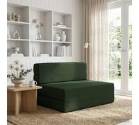 vidaXL Sofá Cama Plegable Verde oscuro 70 x 80 x 60 cm Tela