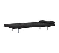 vidaXL Sofá Cama Reclinable Cojines Madera Cuero Sintético Sillón para Dormir