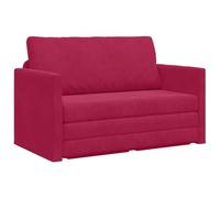 vidaXL Sofá cama Moderno 124 x 71 x 78 cm Terciopelo Rojo vino, Rectangular, Duradero