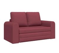 vidaXL Sofá cama 60 cm – Rectangular moderno, asiento versátil, compacto y durable – Tela rojo vino