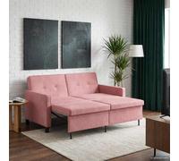 vidaXL Sofá cama Rosa Tela