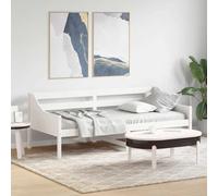 vidaXL Sofá cama sin colchón madera maciza de pino blanco 90x200 cm