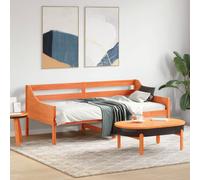 vidaXL Sofá cama sin colchón madera maciza pino marrón cera 90x190 cm
