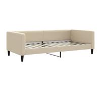 vidaXL Sofá cama sin colchón tela crema 100x200 cm