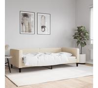 vidaXL Sofá cama sin colchón tela crema 90x200 cm