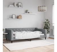 vidaXL Sofá cama sin colchón tela gris claro 100x200 cm