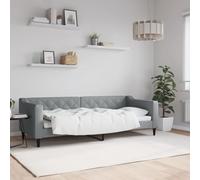 vidaXL Sofá cama sin colchón tela gris claro 80x200 cm