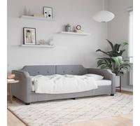 vidaXL Sofá cama sin colchón tela gris claro 90x190 cm