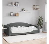 vidaXL Sofá cama sin colchón tela gris oscuro 100x200 cm