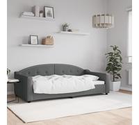 vidaXL Sofá Cama sin colchón Tela Gris Oscuro 90x190 cm