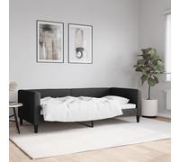 vidaXL Sofá cama sin colchón tela negro 90x190 cm