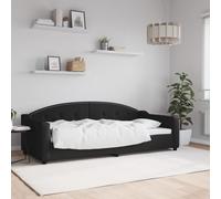 vidaXL Sofá cama sin colchón tela negro 90x200 cm