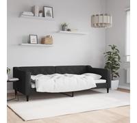 vidaXL Sofá cama sin colchón tela negro 90x200 cm