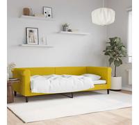 vidaXL Sofá cama sin colchón terciopelo amarillo 90x200 cm