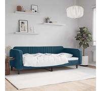vidaXL Sofá cama sin colchón terciopelo azul 90x200 cm