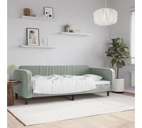 vidaXL Sofá cama sin colchón terciopelo gris claro 100x200 cm