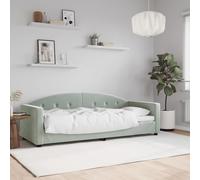 vidaXL Sofá cama sin colchón terciopelo gris claro 80x200 cm