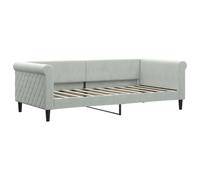 vidaXL Sofá cama sin colchón terciopelo gris claro 90x190 cm